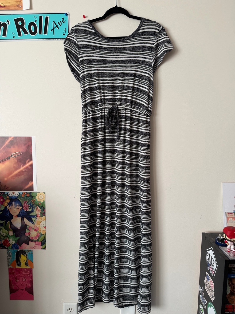 Market & Spruce Black and White Striped Maxi Dress - Picture 2 of 7